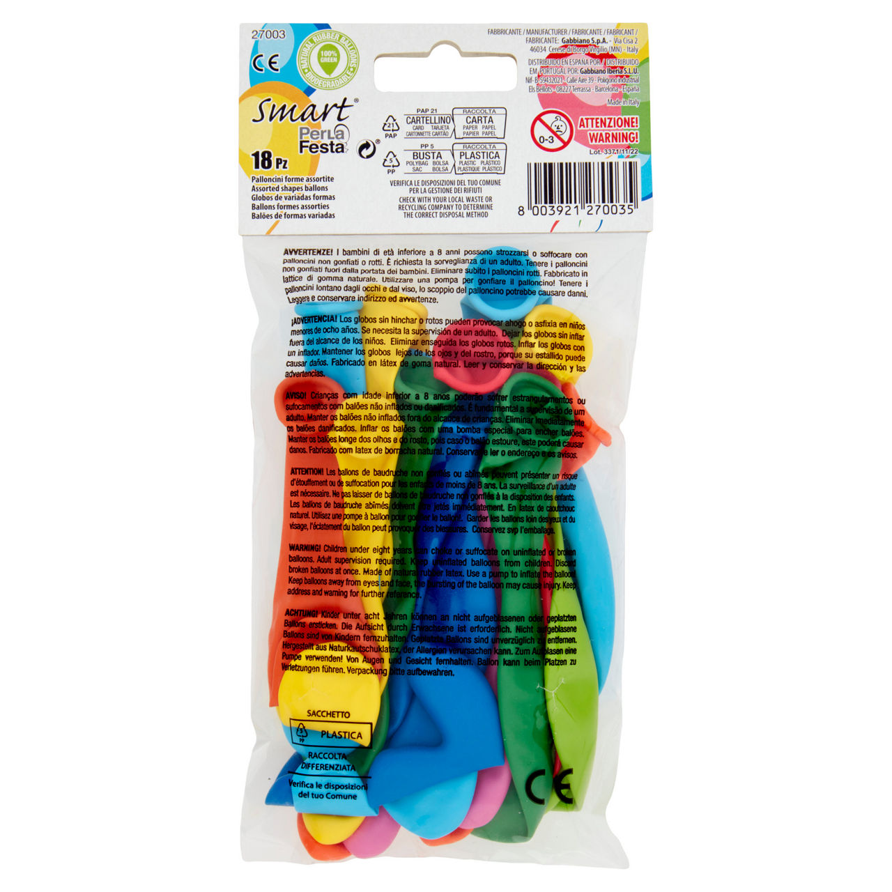 Palloncino forme  assortite perlafesta pz 18 - Immagine 41