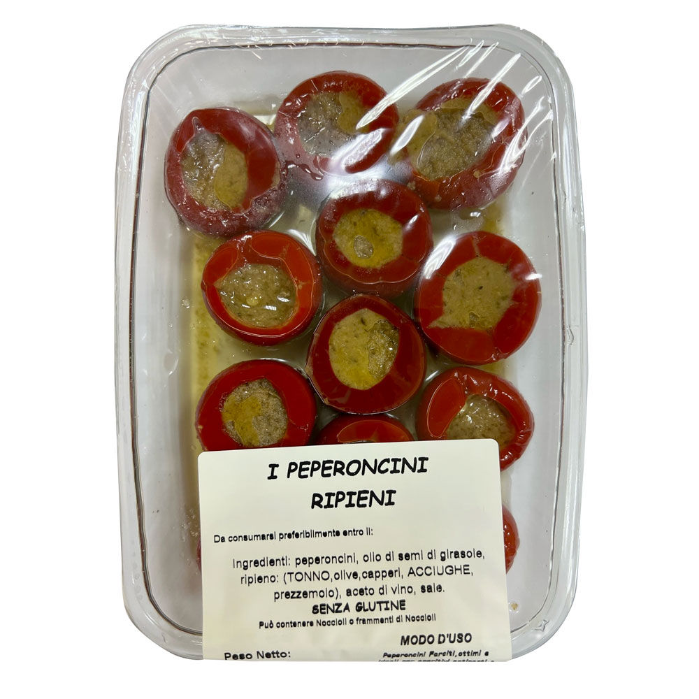 Peperoncini ripieni con tonno 200 gr - Immagine 01