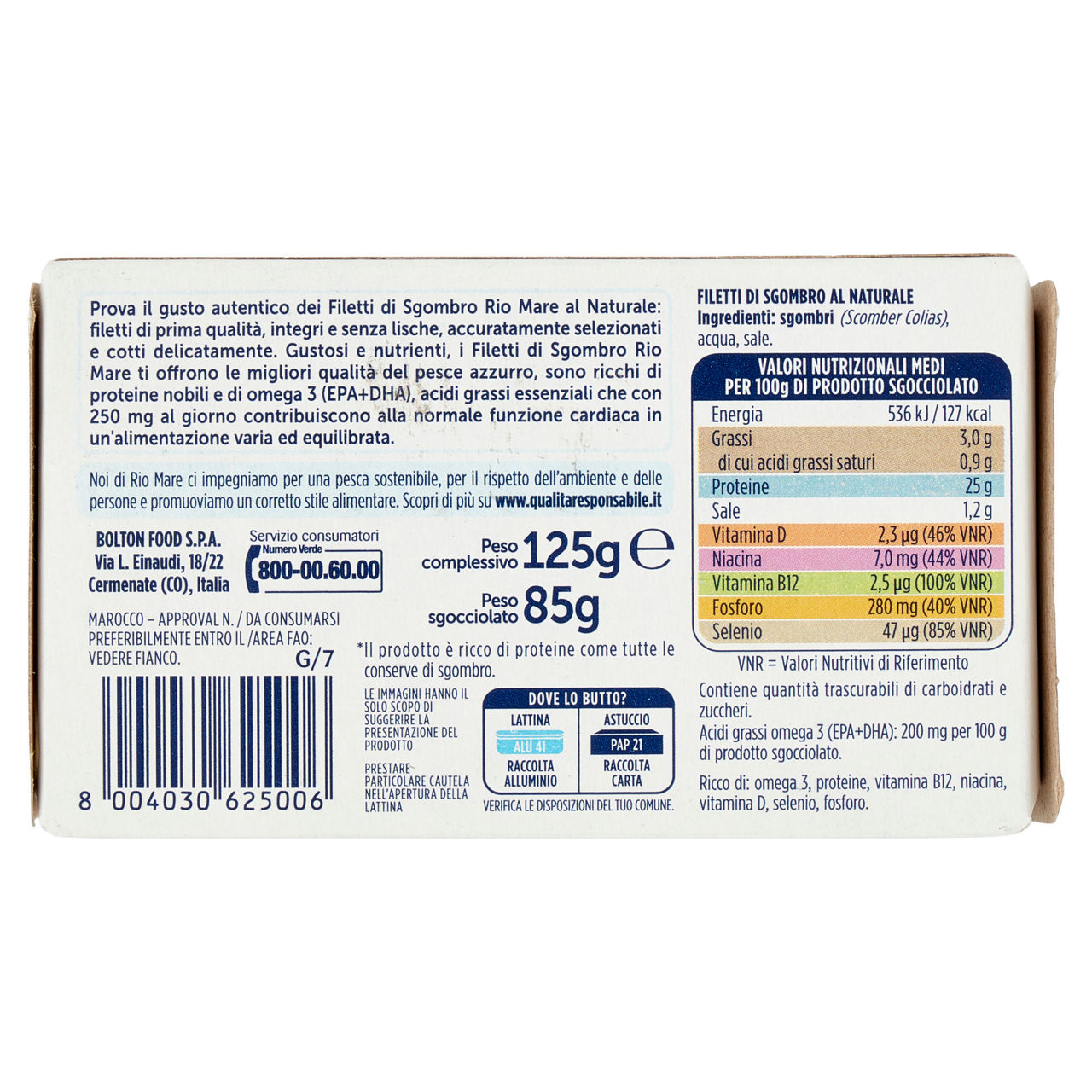 Filetti di sgombro al naturale 125 g - Immagine 41