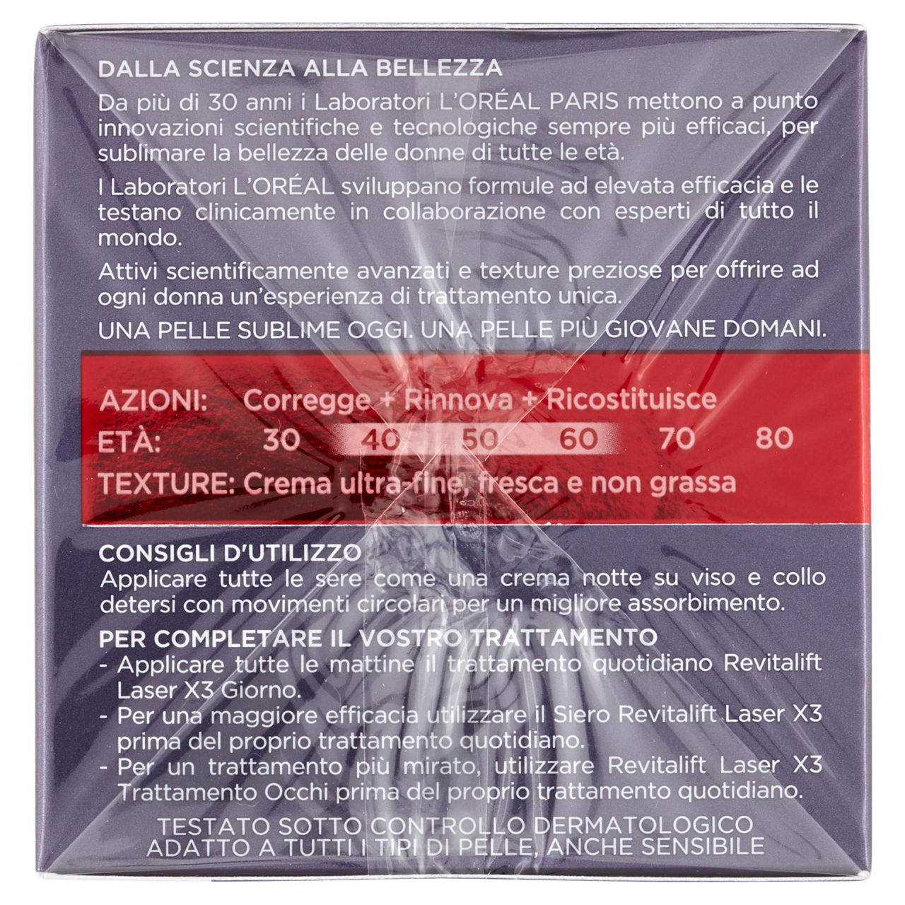 Crema maschera viso notte anti età laser x3 50 ml - Immagine 21