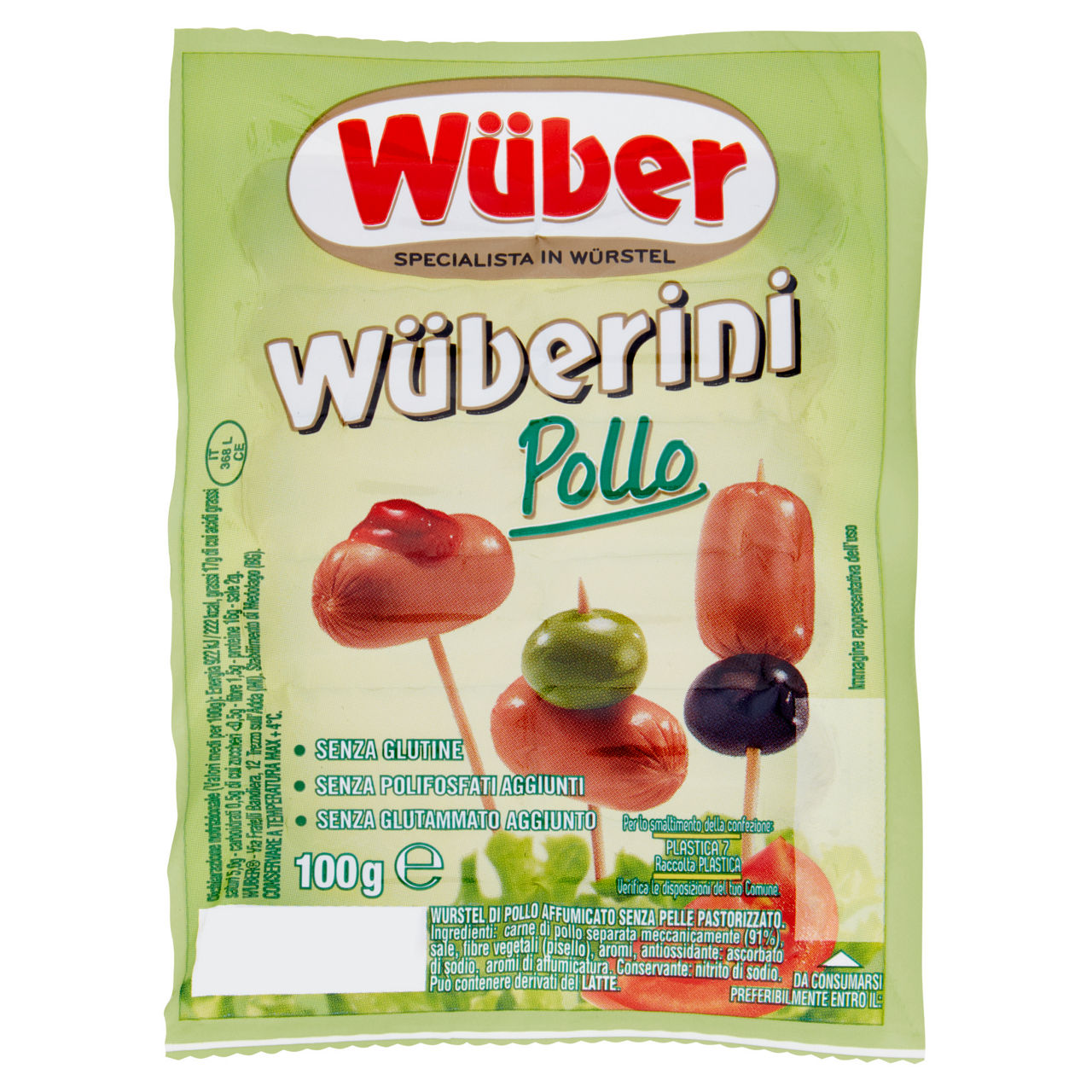Würstel di pollo mini 100 gr