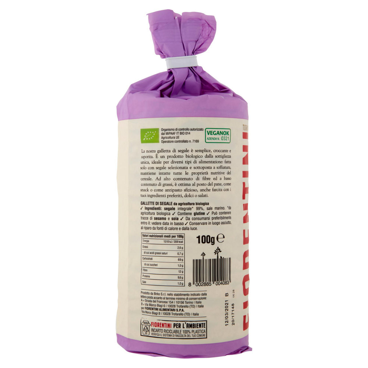 Bio gallette di segale fiorentini sacchetto g 100 - Immagine 11