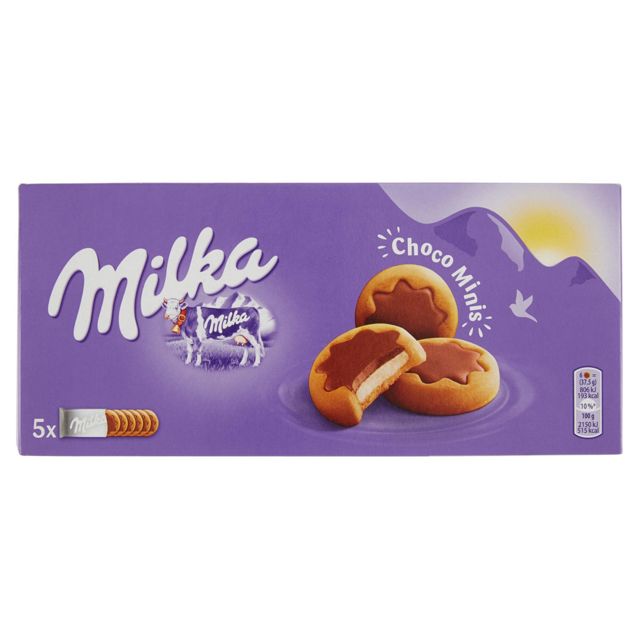 Biscotti ricoperti da cioccolato al latte e farcitura al latte 185 gr - Immagine 01