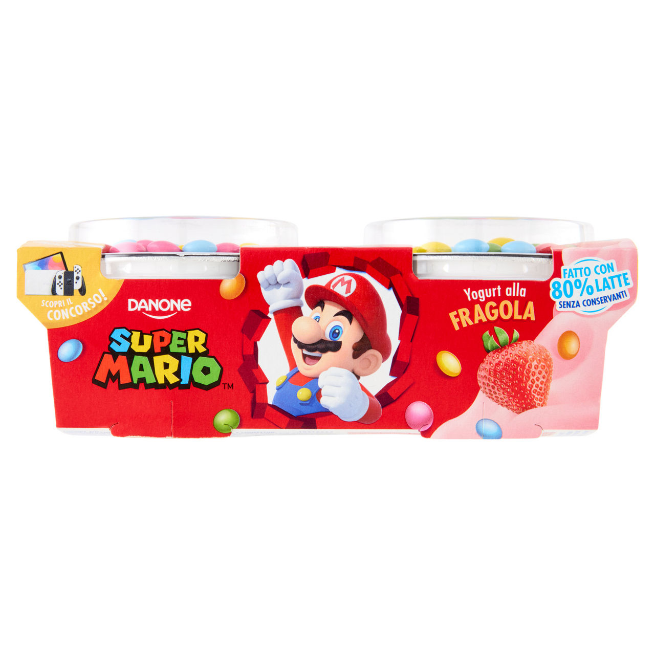Yogurt Super Mario alla fragola 2 pz da 110 gr