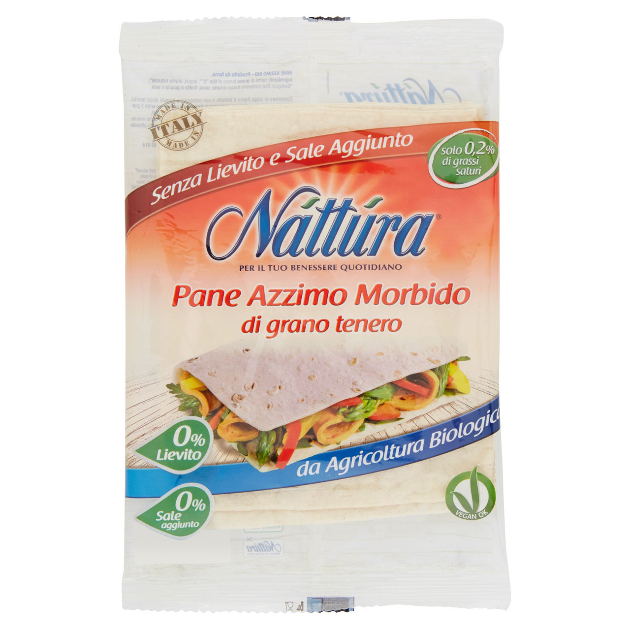 Pane azzimo morbido bio nattura gr 220 - Immagine 01