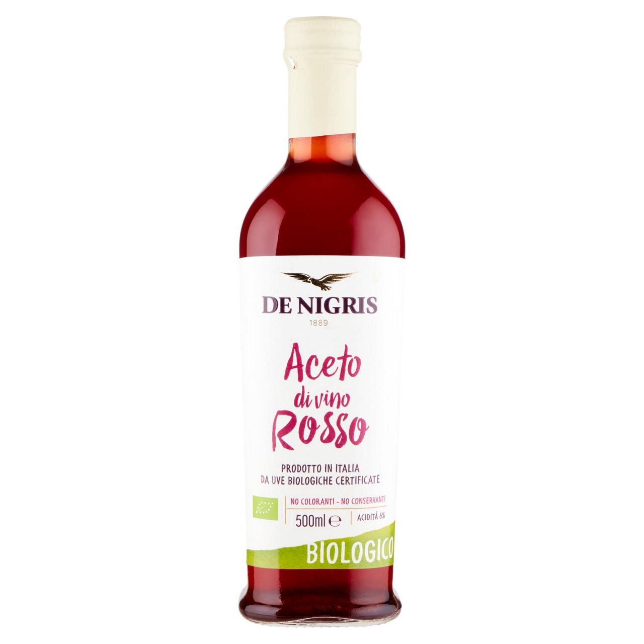 Aceto di vino rosso biologico 6% acidita' ml 500 - Immagine 01