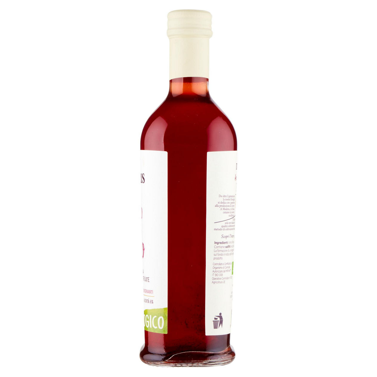 Aceto di vino rosso biologico 6% acidita' ml 500 - Immagine 11