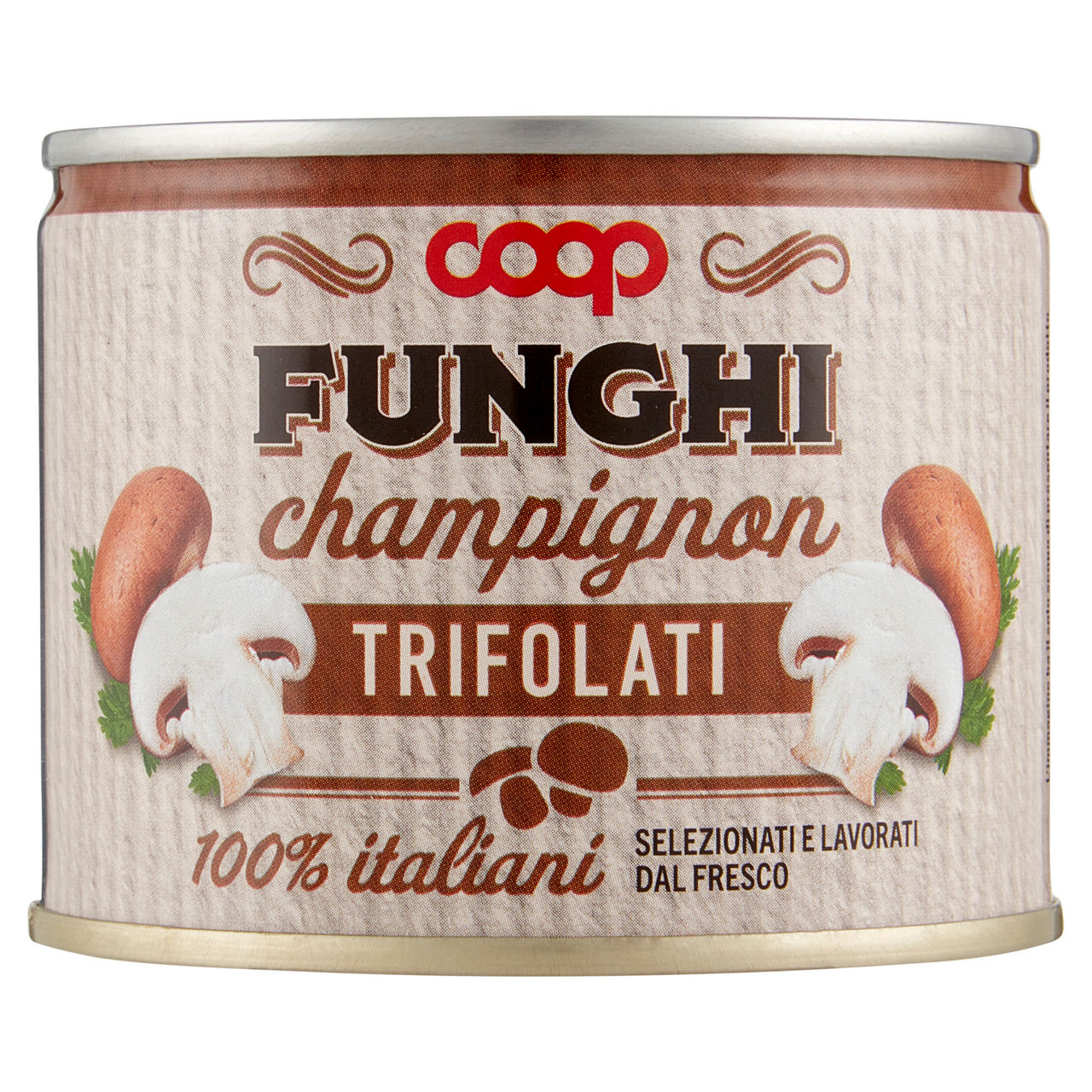 Funghi champignon trifolati coop lattina gr 185 - Immagine 01