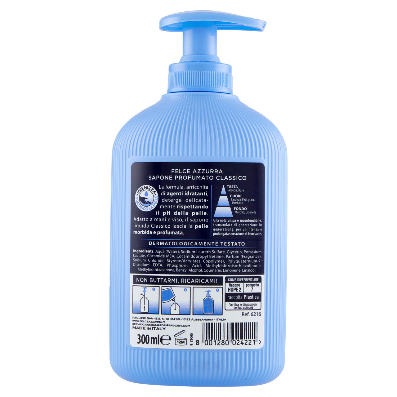 Sapone liquido classico felce azzurra flacone ml.300 - Immagine 21