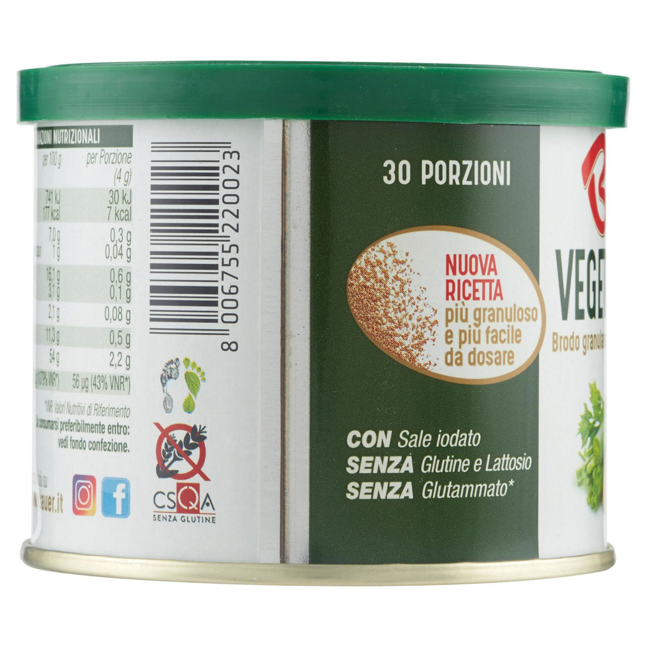 Vegetalbrodo preparato per brodo granulare istantaneo bauer 120gr - Immagine 11