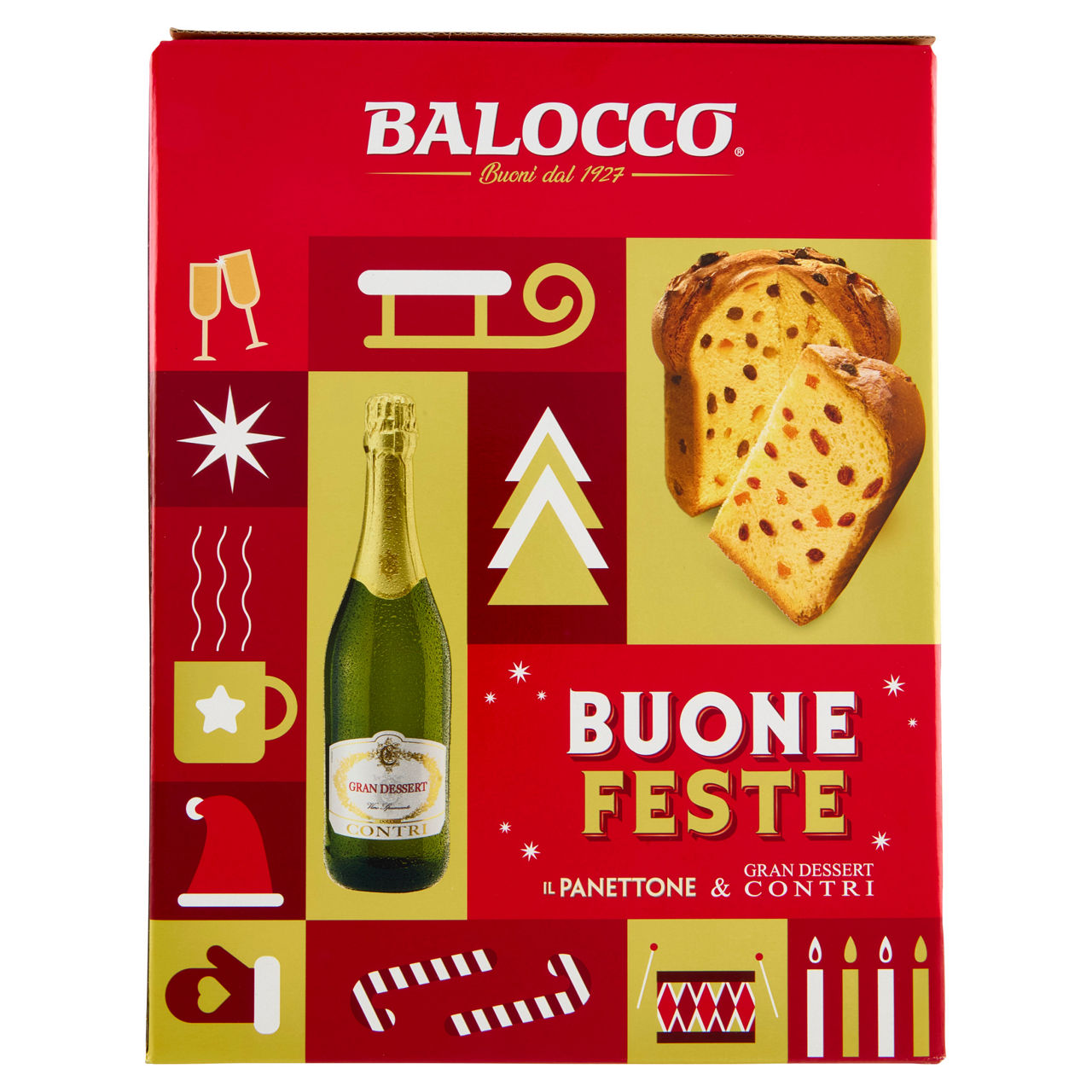 Cesto regalo Buone Feste panettone e Grand Dessert Contri - Immagine 41