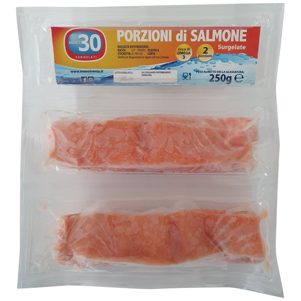 Filetti di salmone senza pelle surgelati 250 gr - Immagine 01