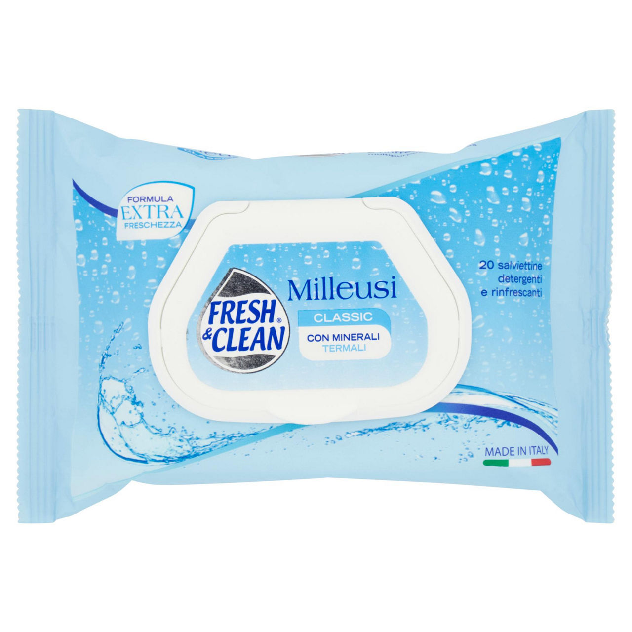 Salviette milleusi fresh & clean classic x 20 flow pack pz.1