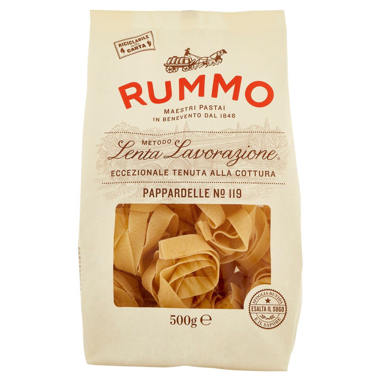 Pasta semola pappardelle nidi lenta lavorazione vaschetta gr.500