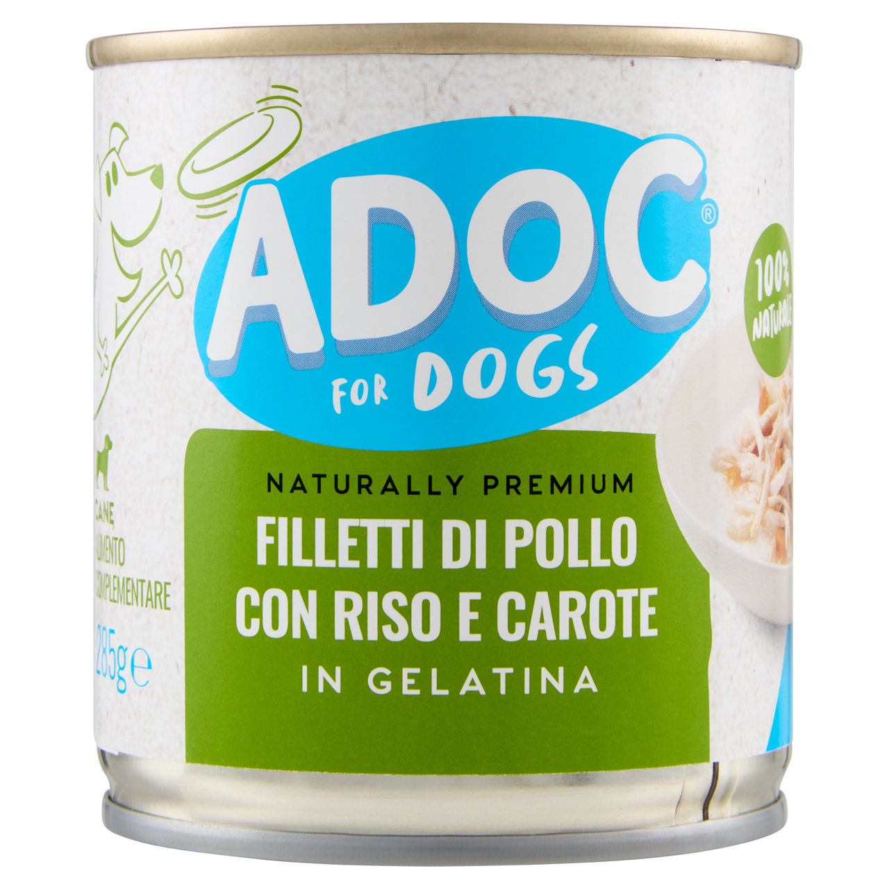 Umido per cani pollo con riso e carote 285 gr - Immagine 01