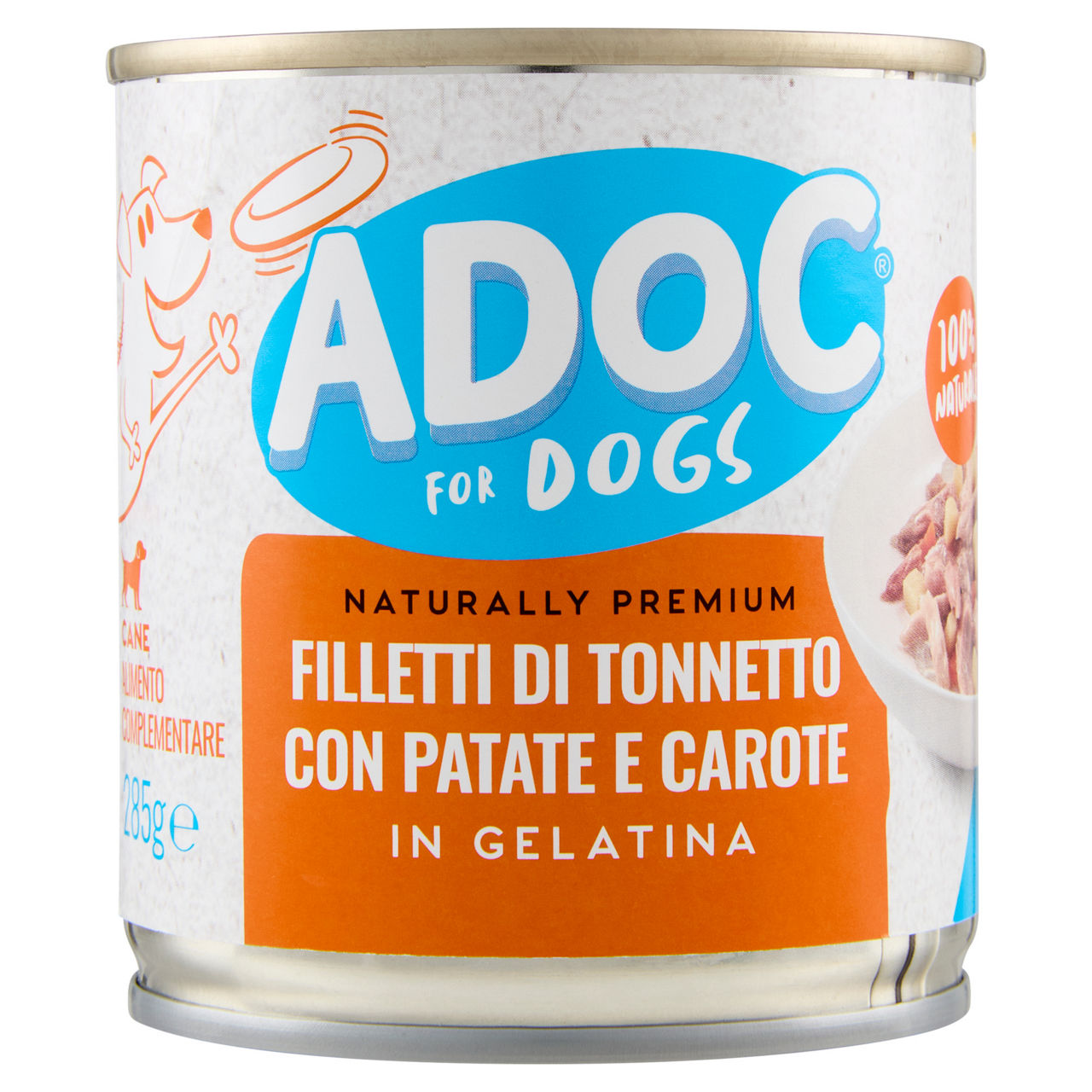 Umido per cani tonnetto con patate e carote 285 gr - Immagine 01