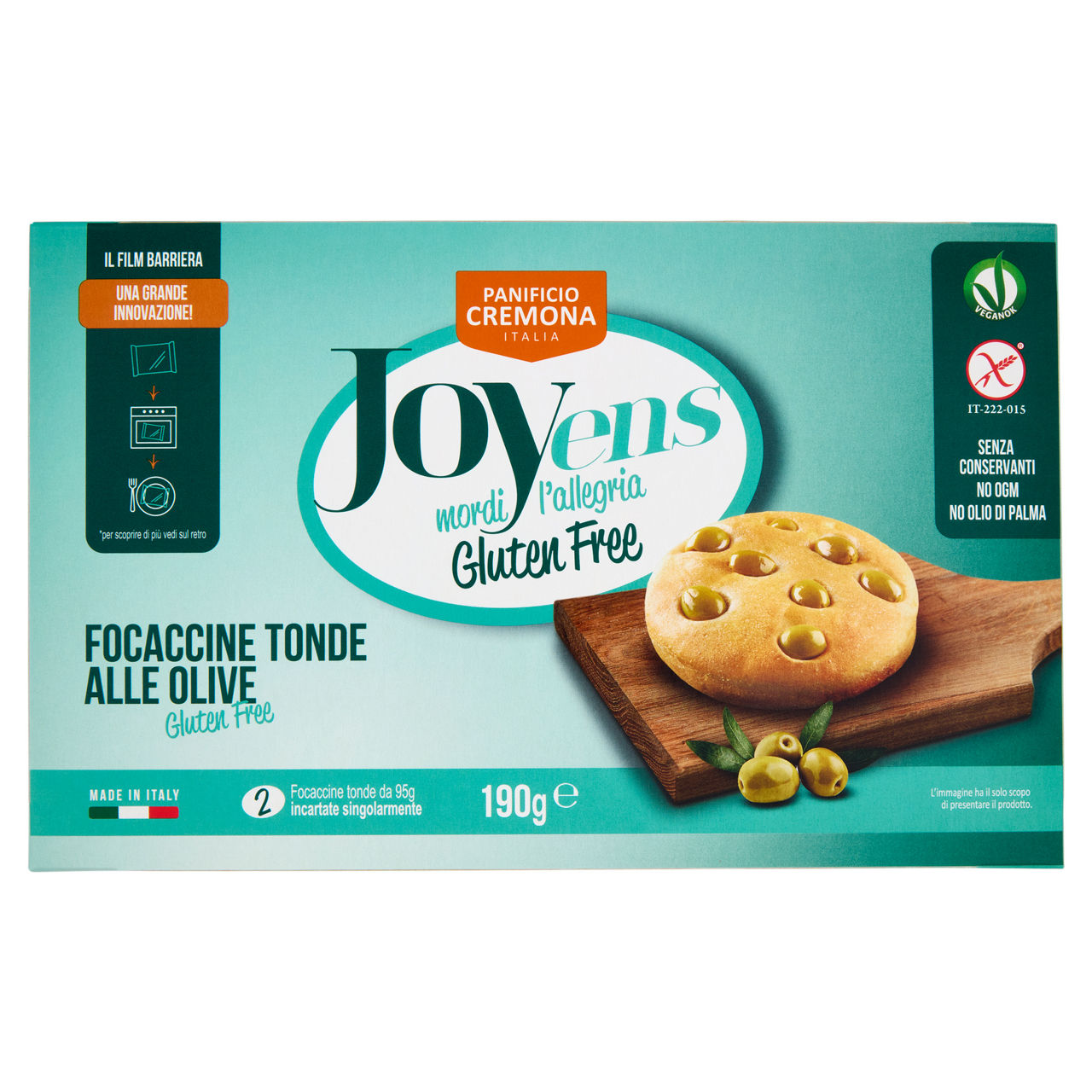 Focaccine tonde alle olive 2 pz 190 gr - Immagine 01