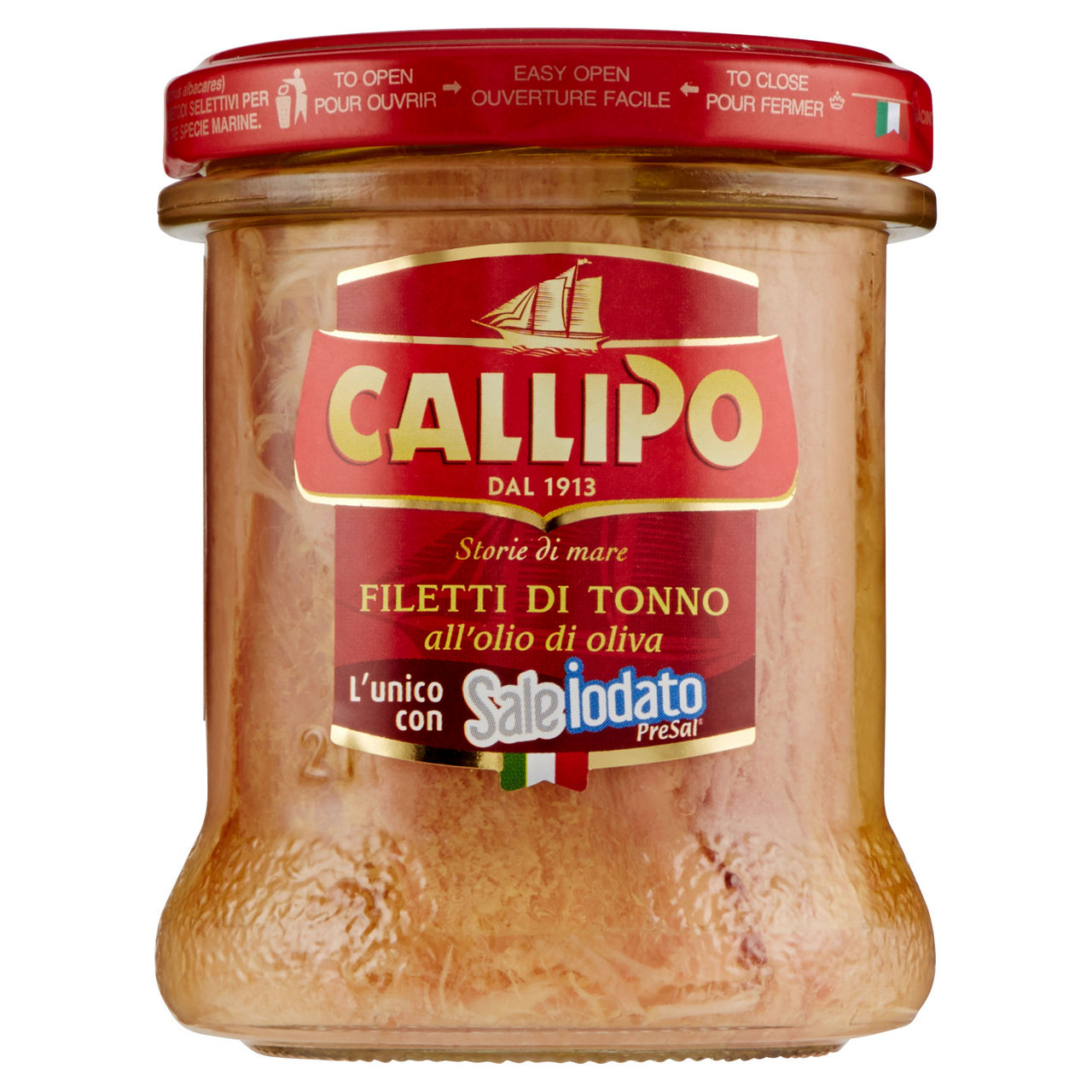 Filetti di tonno olio oliva callipo vaso vetro g 175 - Immagine 01