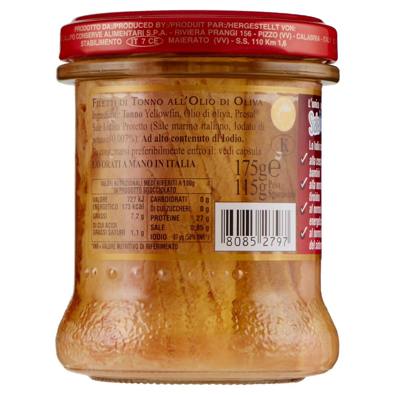 Filetti di tonno olio oliva callipo vaso vetro g 175 - Immagine 31