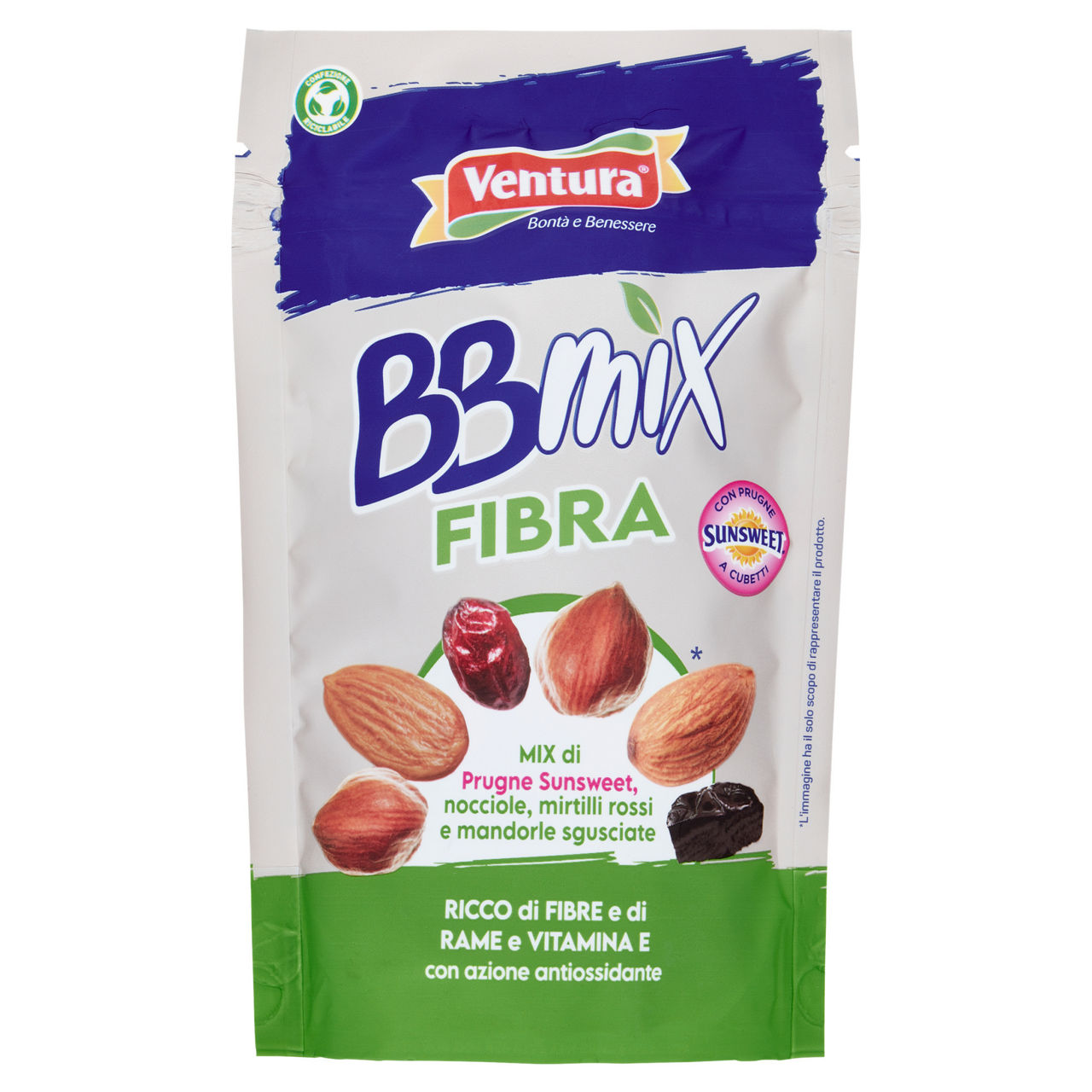 Mix fibra di frutta essiccata e frutta sgusciata 150 gr