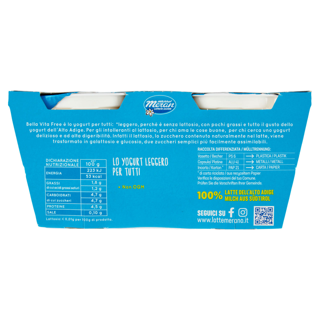Yogurt leggero bianco senza lattosio 2 pz da 125 gr - Immagine 11