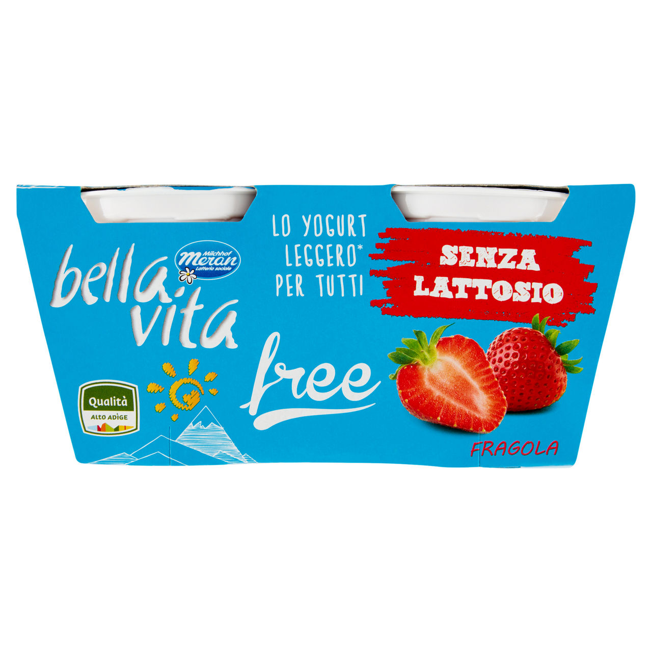 Yogurt leggero alla fragola senza lattosio 2 pz da 125 gr - Immagine 01