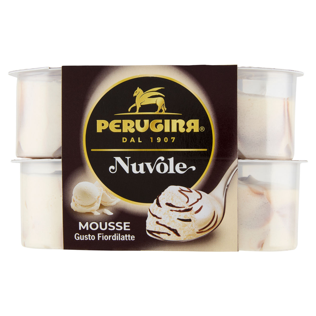 Mousse al cioccolato bianco e salsa al cioccolato fondente 4 pz da 60 gr - Immagine 01
