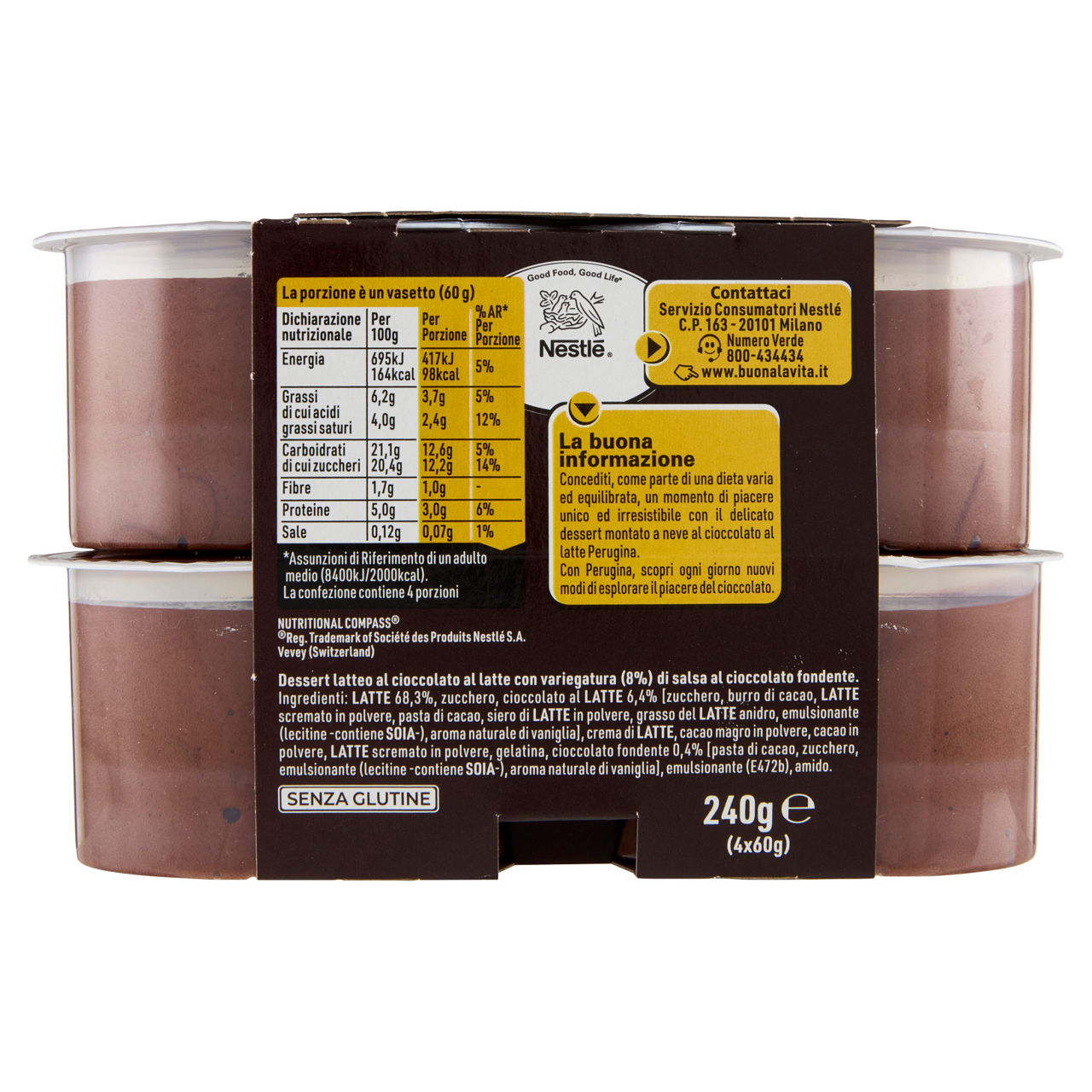 Mousse dessert al cioccolato al latte 4 pz da 60 gr - Immagine 21