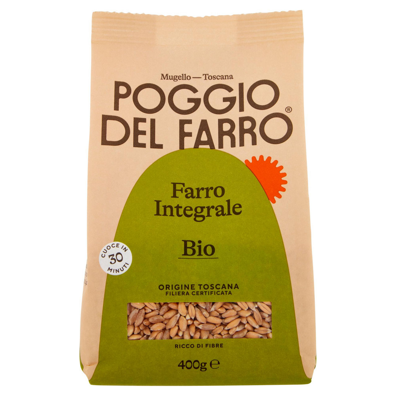 Farro decorticato integrale bio poggio del farro scatola gr.400 - Immagine 01
