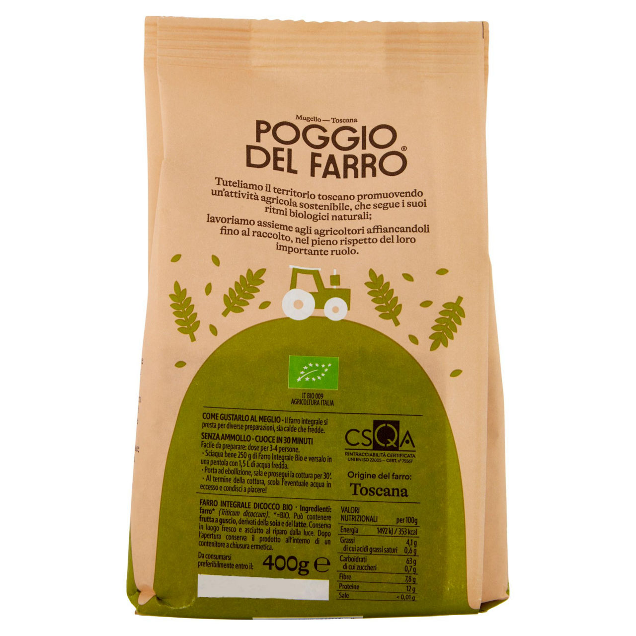 Farro decorticato integrale bio poggio del farro scatola gr.400 - Immagine 41