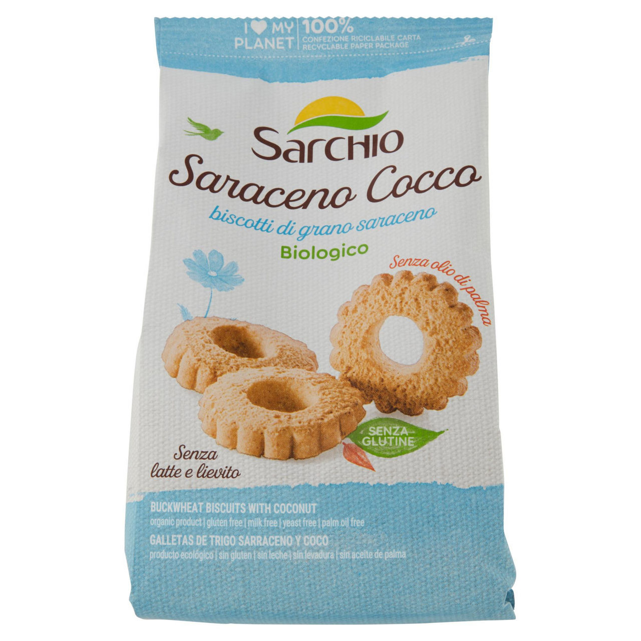 Biscotti di grano saraceno con cocco bio senza glutine 200 gr - Immagine 01