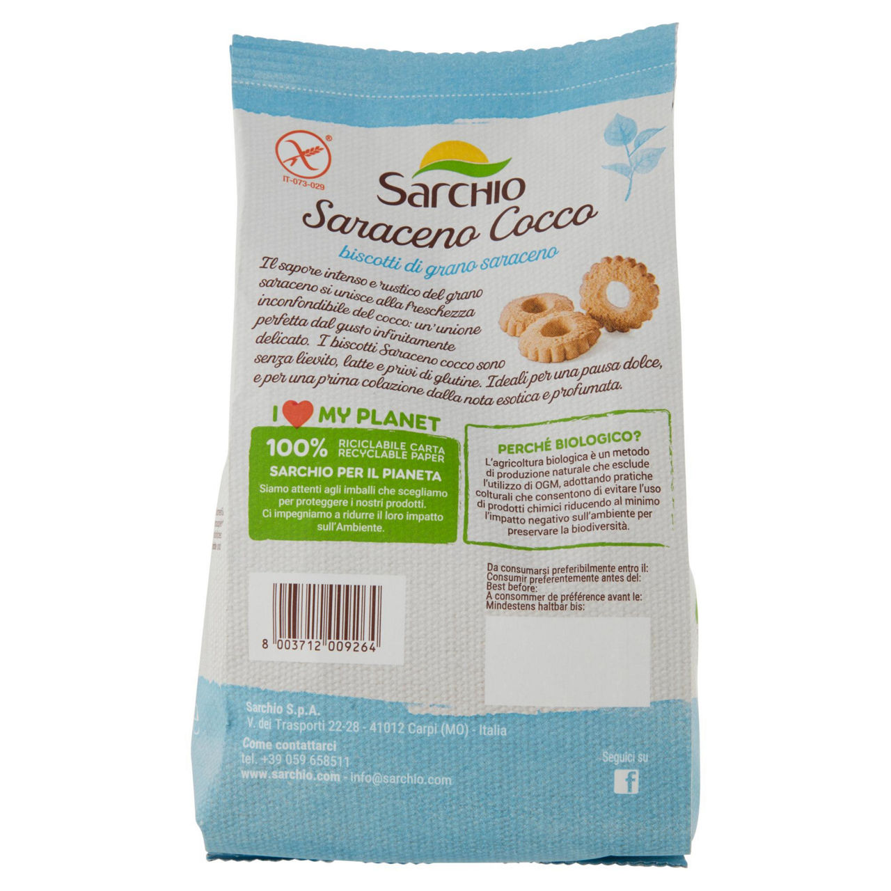 Biscotti di grano saraceno con cocco bio senza glutine 200 gr - Immagine 31