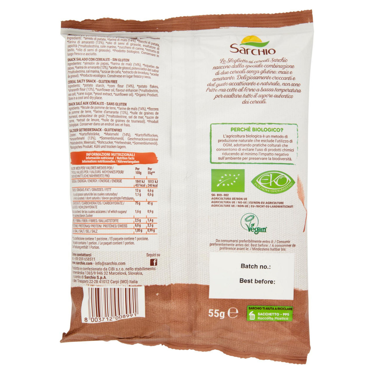 Snack salato sfogliette ai cereali senza glutine bio 55 gr - Immagine 31