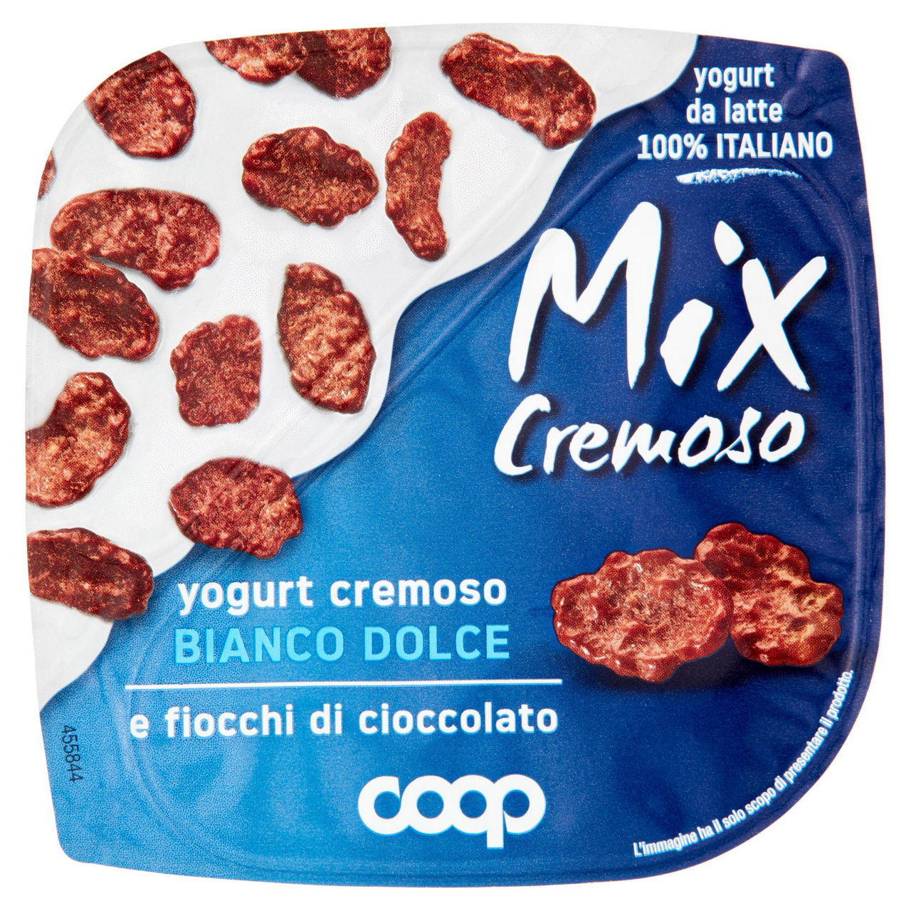 Yogurt cremoso bianco con fiocchi al cioccolato 150 gr - Immagine 01