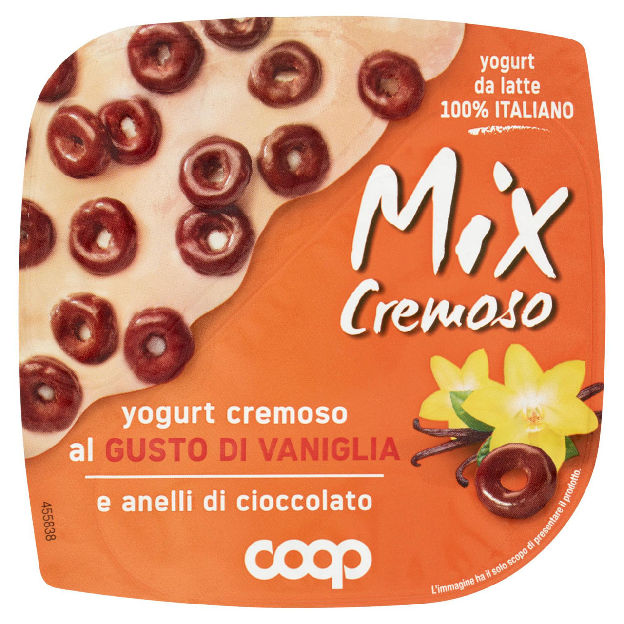 Yogurt cremoso alla vaniglia con anelli di cioccolato 150 gr - Immagine 01
