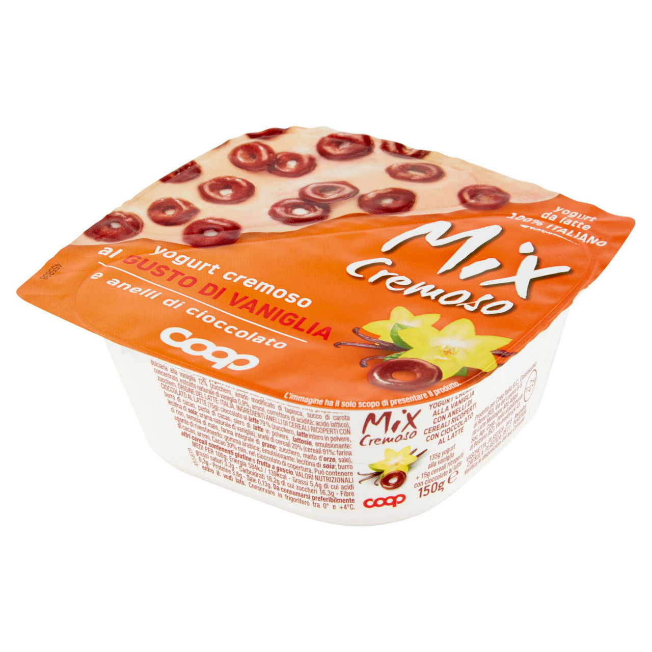 Yogurt cremoso alla vaniglia con anelli di cioccolato 150 gr - Immagine 51