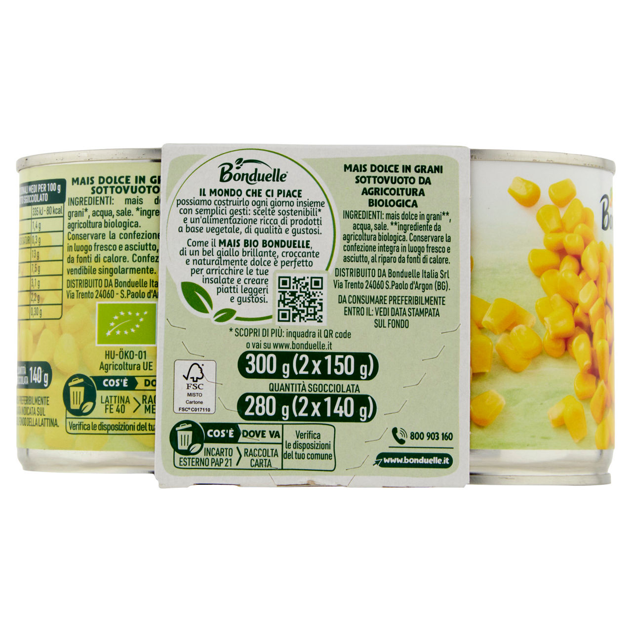 Mais bio cotto al vapore bonduelle bipack g. 140x2 - Immagine 11