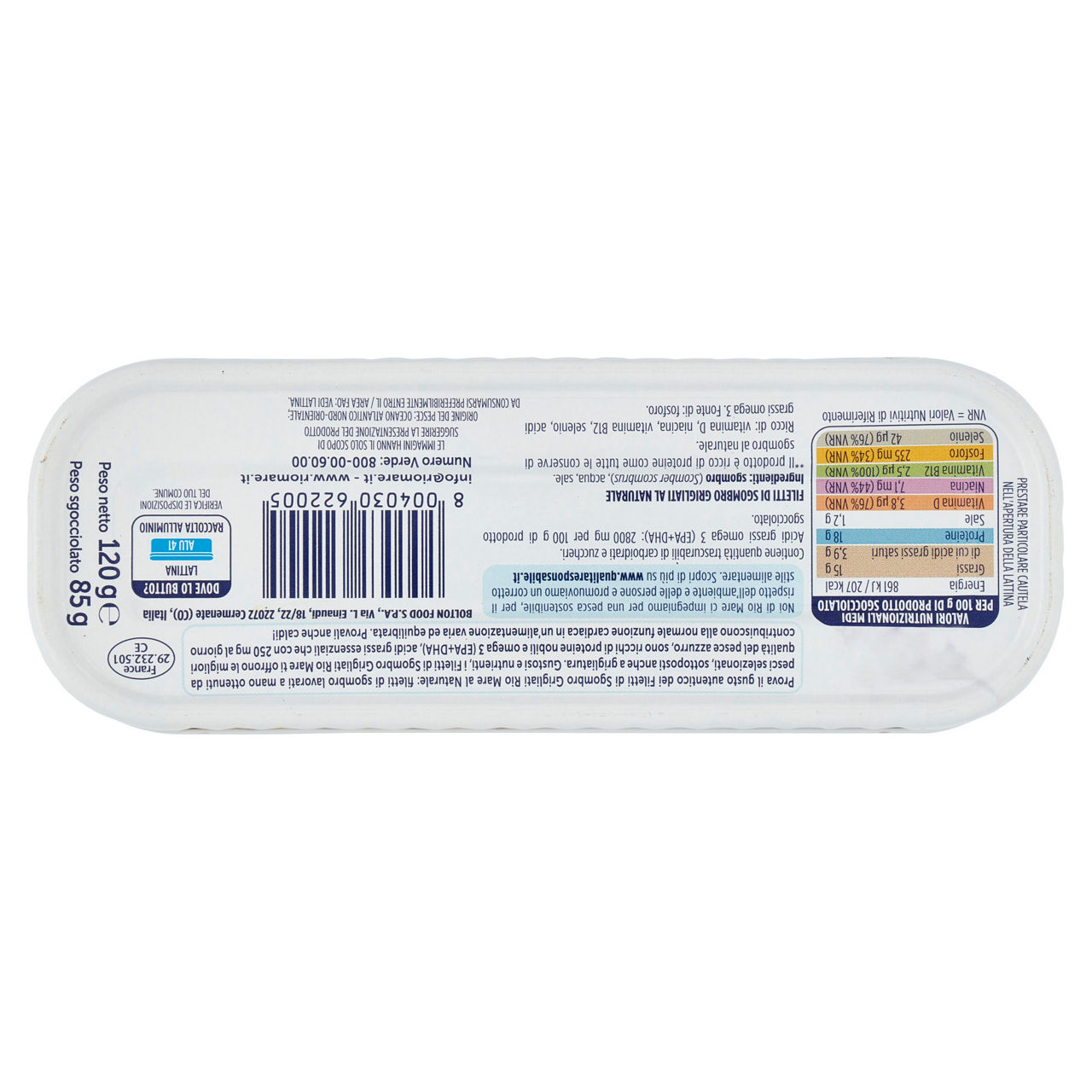 Filetti di sgombro grigliati al naturale 120 gr - Immagine 51