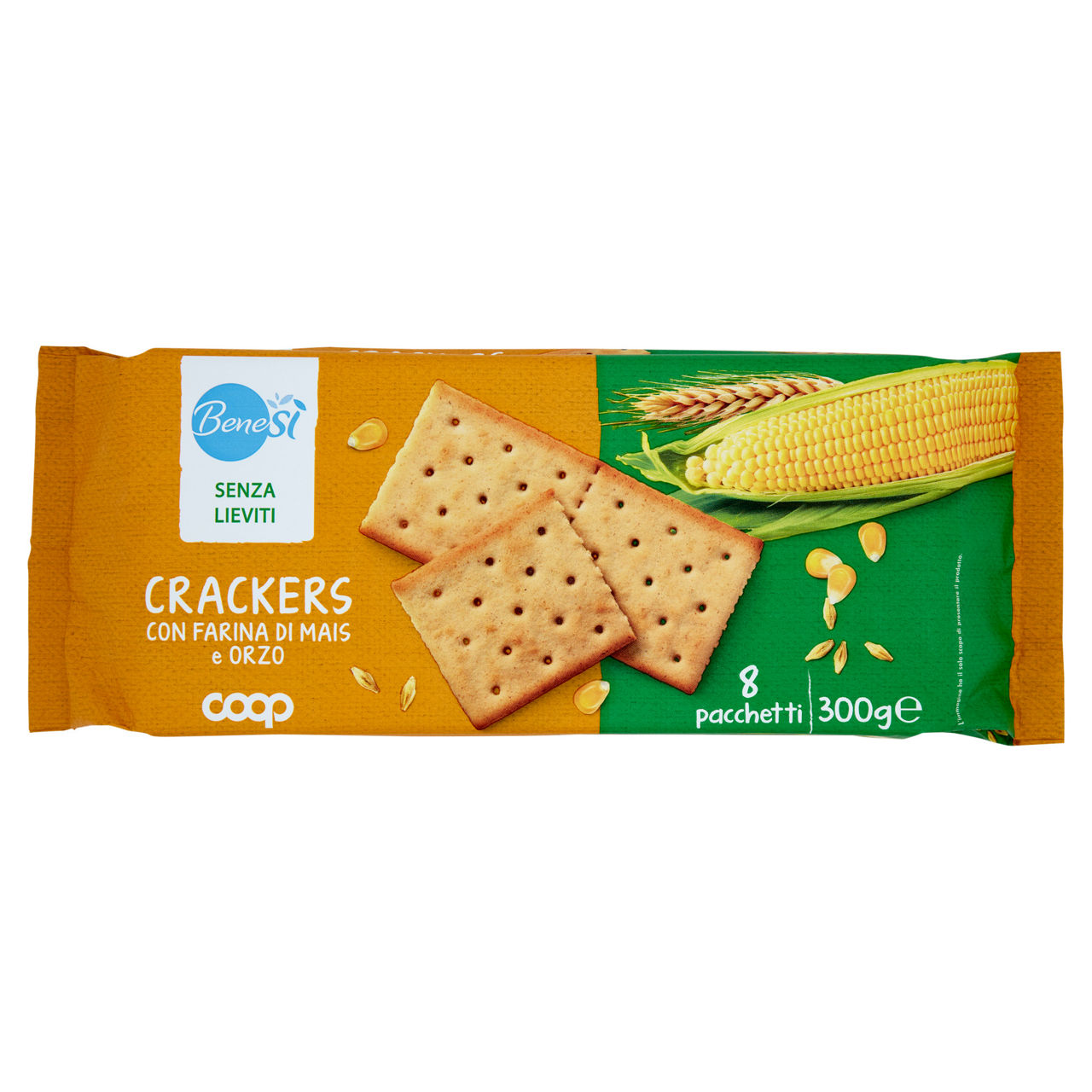 Crackers senza lieviti con farina di mais e orzo 10 pz x 30 gr - Immagine 01