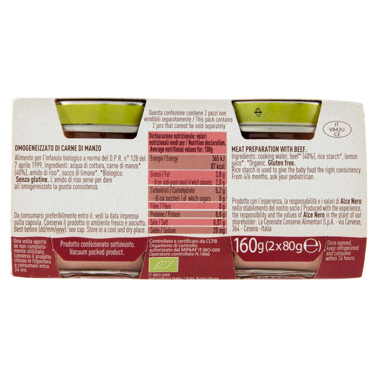 Omogeneizzato di manzo bio 2 pz x 80 gr - Immagine 11