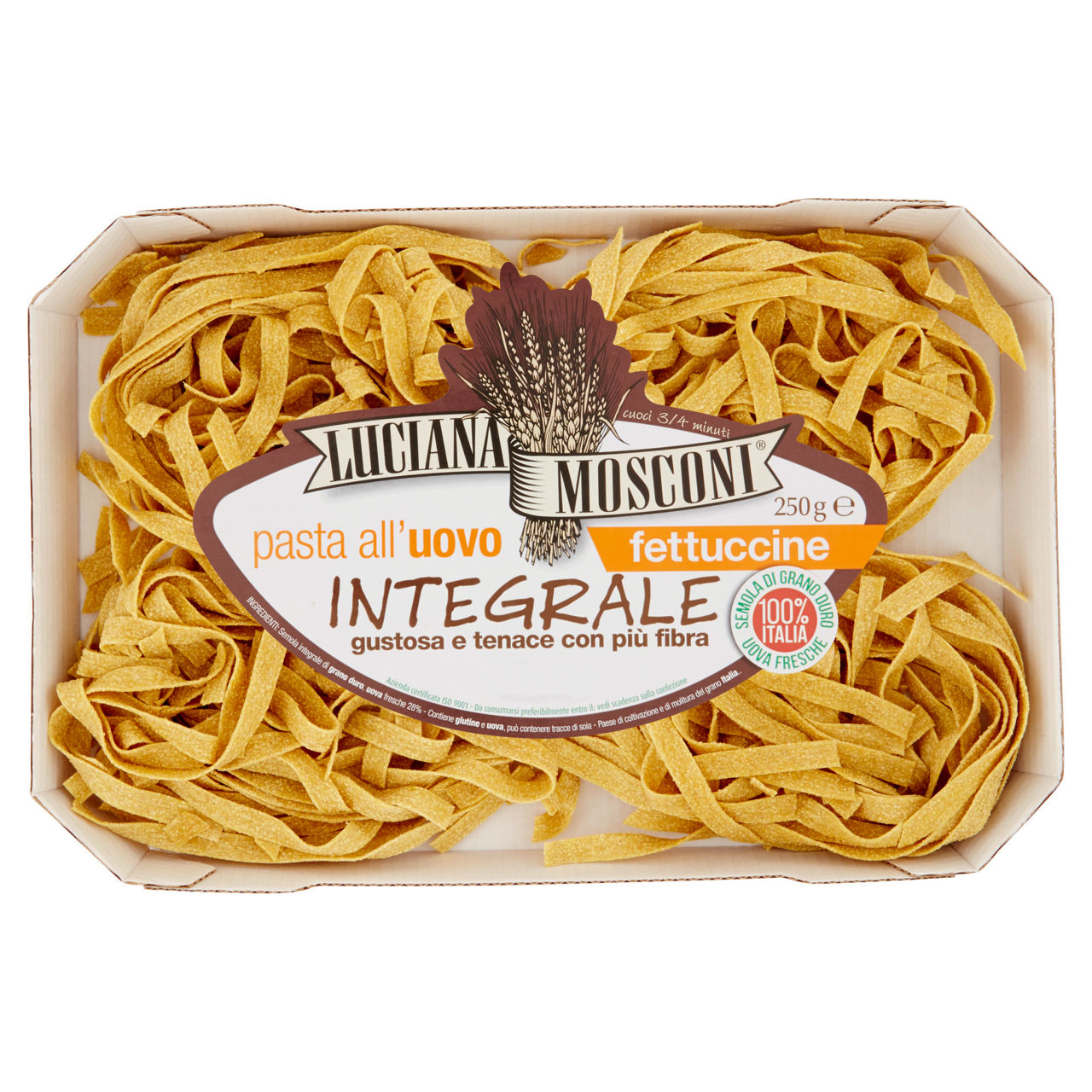 Fettuccine integrali pasta all'uovo 250 gr - Immagine 01