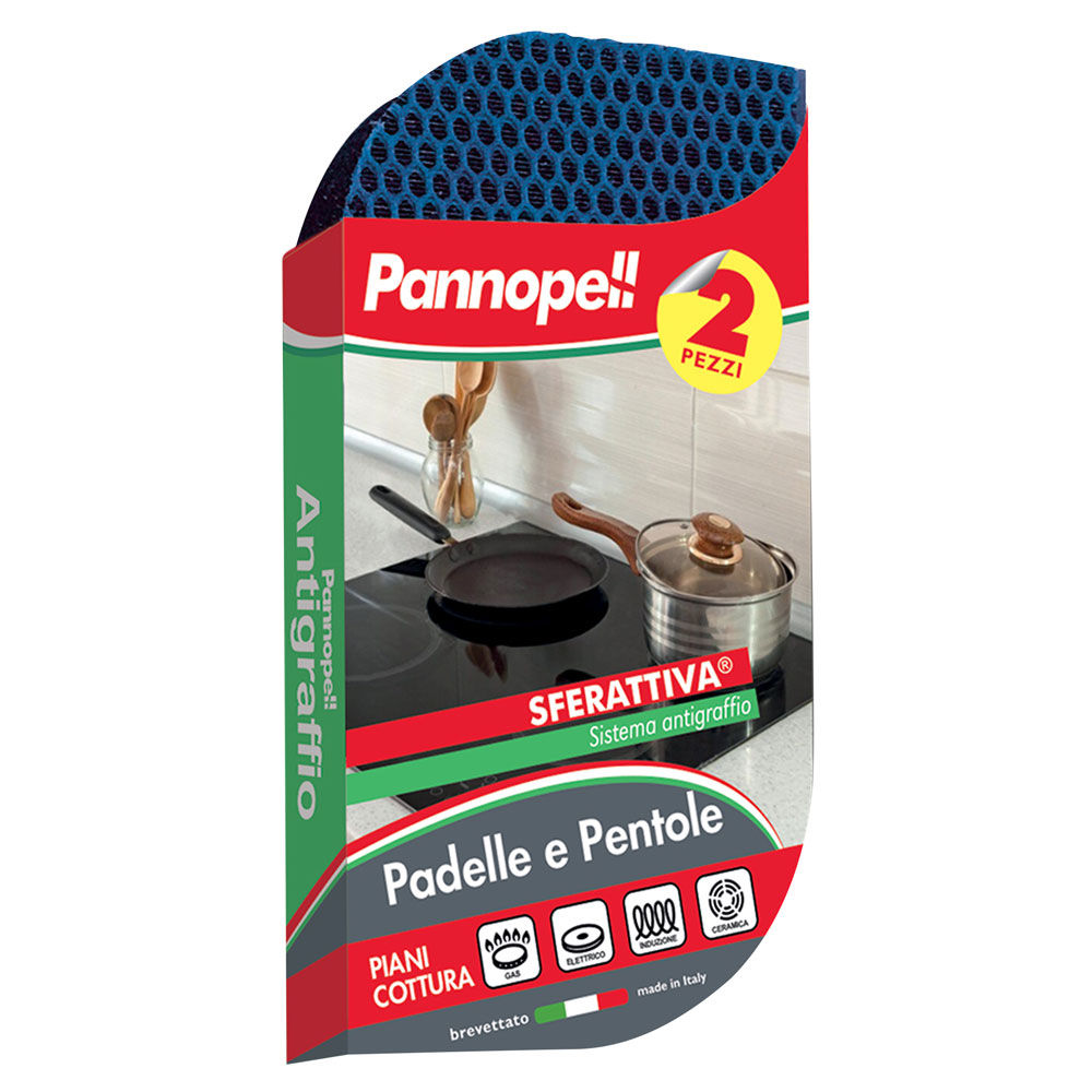 Spugna Sferattiva antigraffio per padelle 2 pz