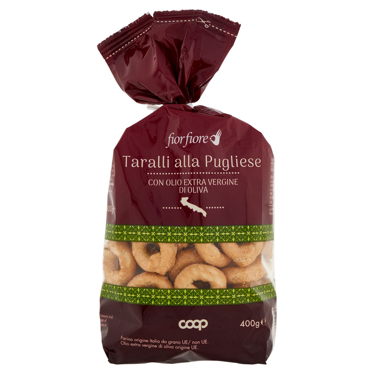 Taralli alla pugliese con olio extra vergine di oliva 400 gr