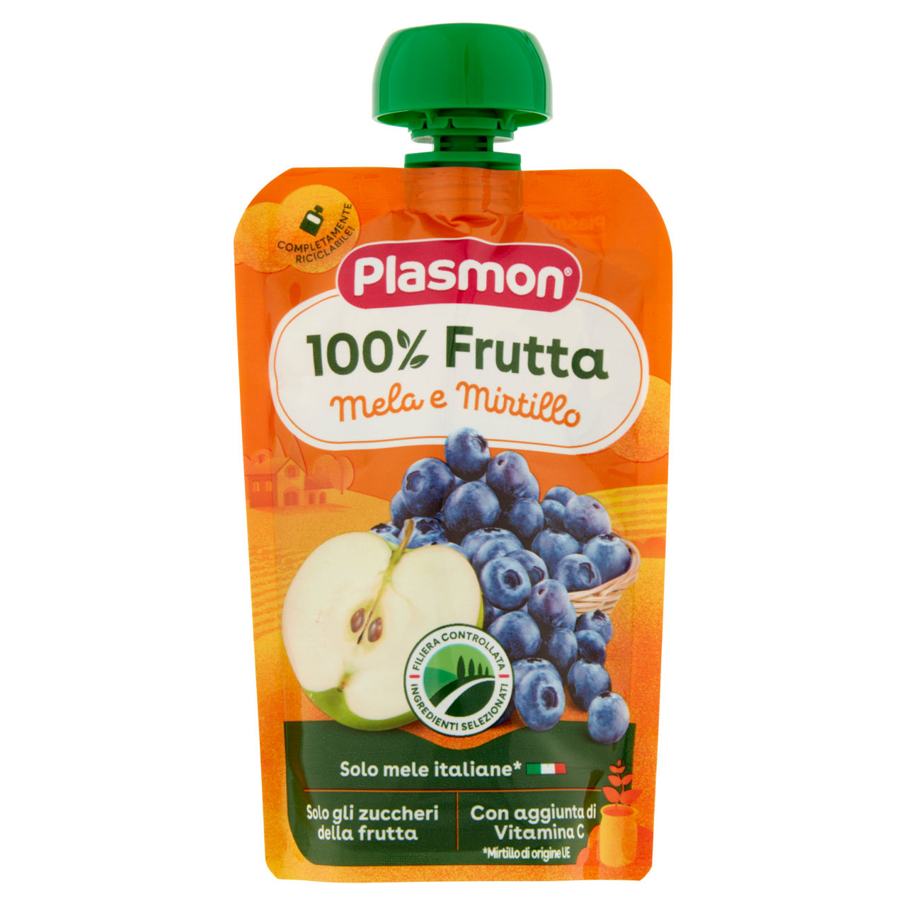 Pouch di mela e mirtillo 100 gr