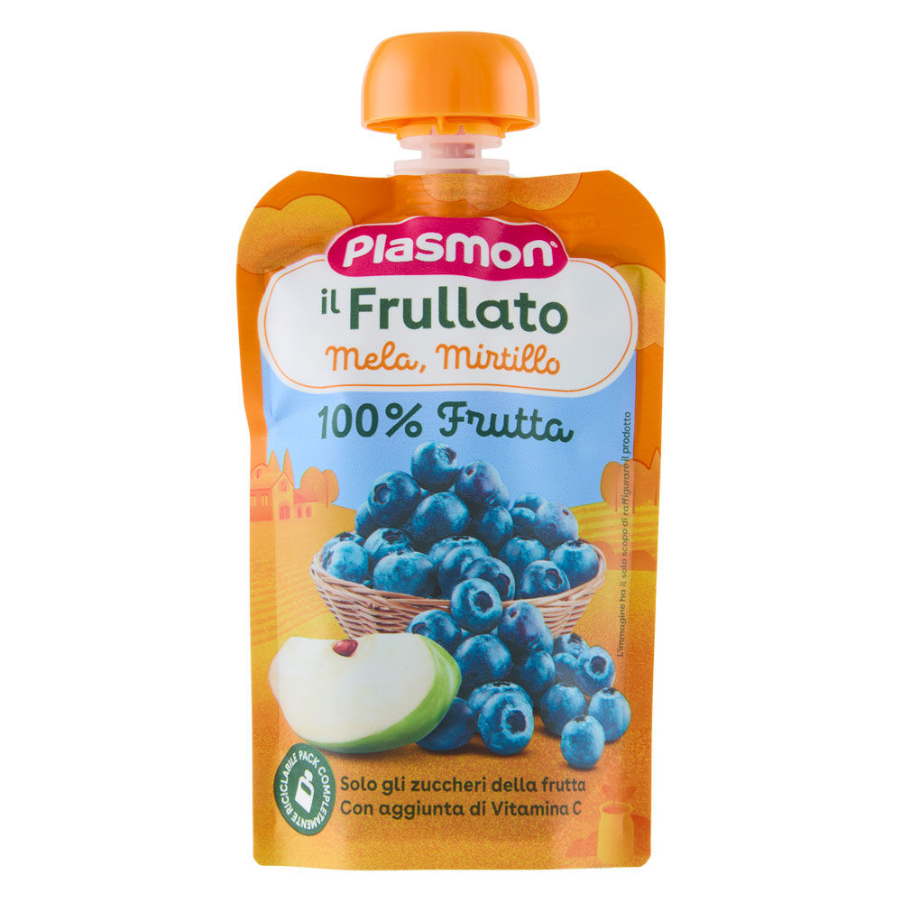 Pouch di mela e mirtillo 100 gr