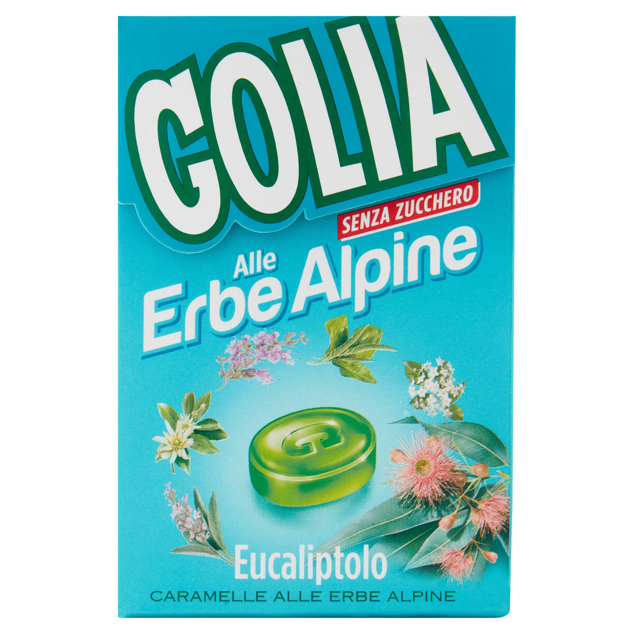Caramelle dure ripiene all'eucaliptolo senza zucchero 49 gr