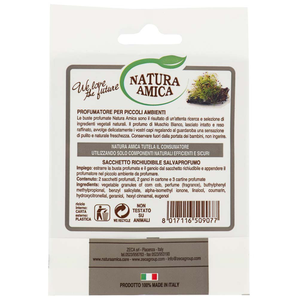 Profumatore naturale armadi e cassetti profumo di muschio bianco 2 pz - Immagine 21