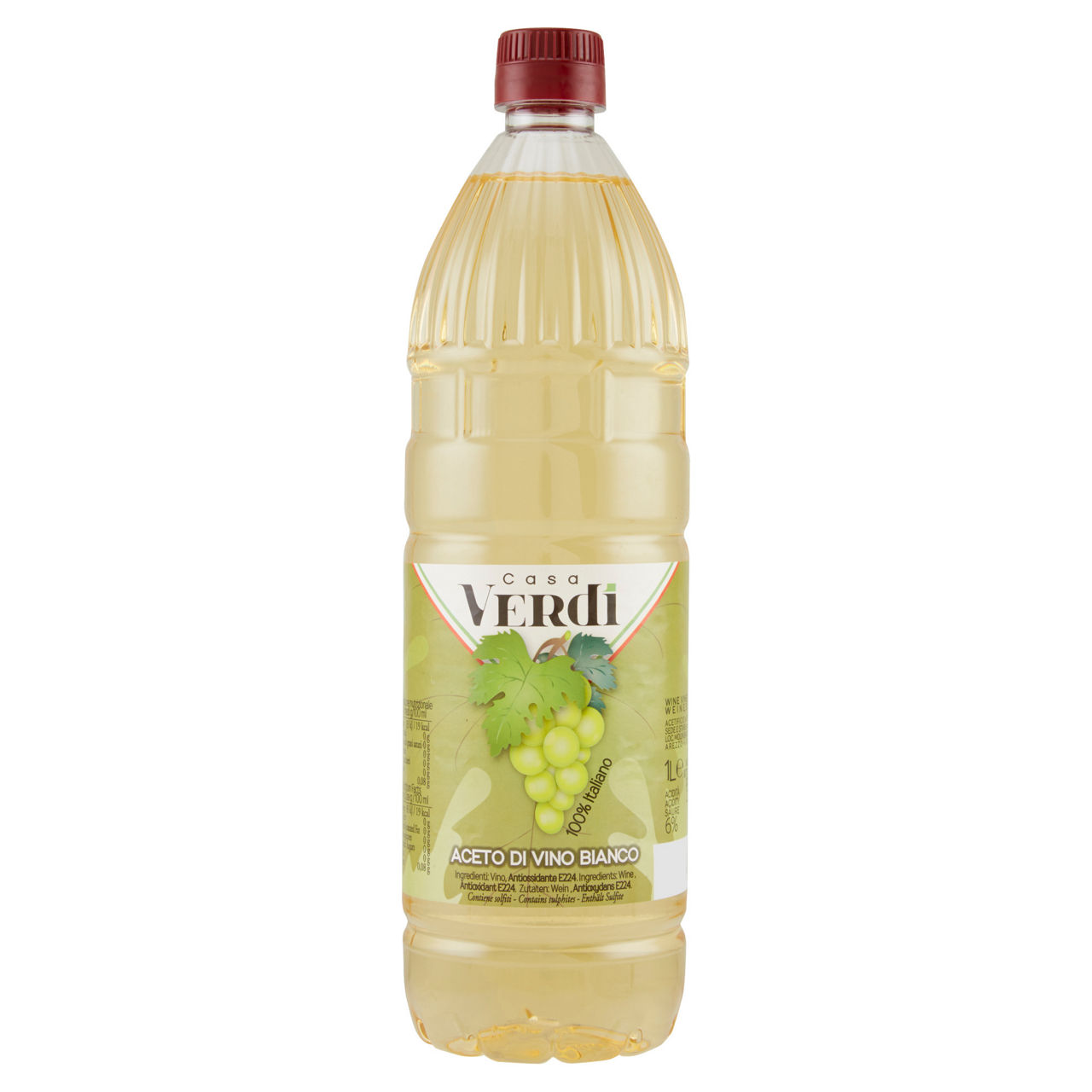 Aceto di vino bianco 1lt. casa verdi l'aretino