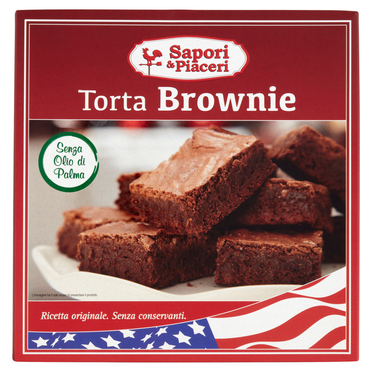 Torta brownie al cioccolato con gocce di cioccolato 285 gr - Immagine 01