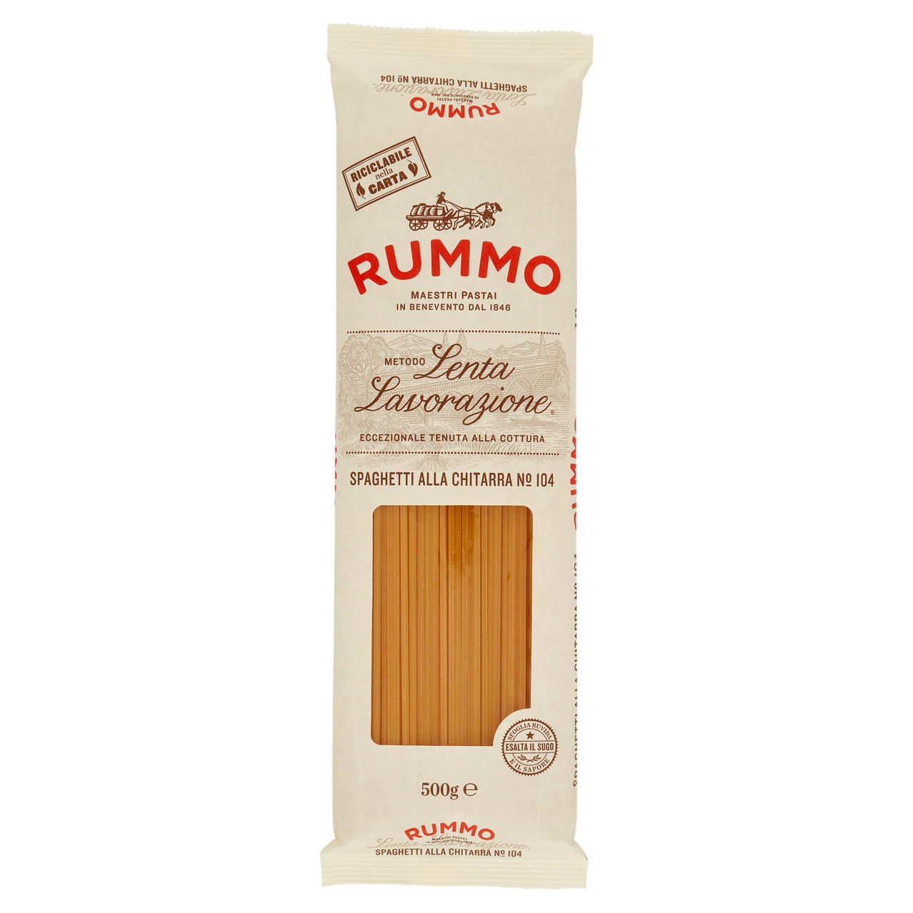 Spaghetti  alla chitarra n.104 lenta lavorazione rummo g 500 - Immagine 01